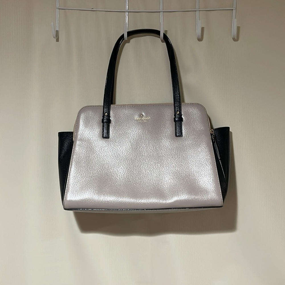 Kate Spade Silver and Black Tote Bag